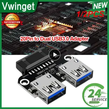 1/2DB Női Alaplap Adapter USB 3.0 19 20 Tűs Csatlakozó-Dual USB 3.0 EGY Splitter Anti-Interferencia Képesség, a Stabilitás