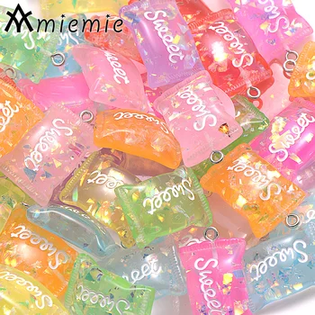 10db 28x17mm Többszínű Gyanta Varázsa Candy Medálok, Ékszerek Készítése Nyaklánc Fülbevaló Karkötő Diy Kézzel készített Tartozékok