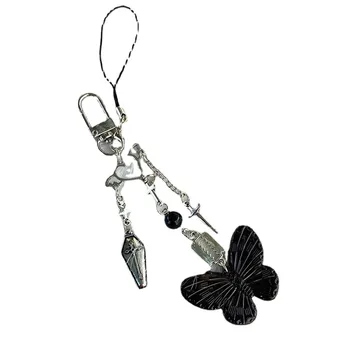 1db Kawaii Kulcstartó Medál Pillangó Szív-Kulcstartó, Dekorációk, Mobil nyakpánt Akasztó Medál Tartozékok