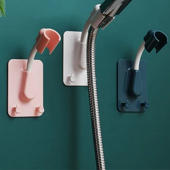 1~5DB zuhanyfej tartó horog állítható öntapadó lyuk-ingyenes jogosultja falra szerelhető zuhanyzó konzol fürdőszoba kiegészítők