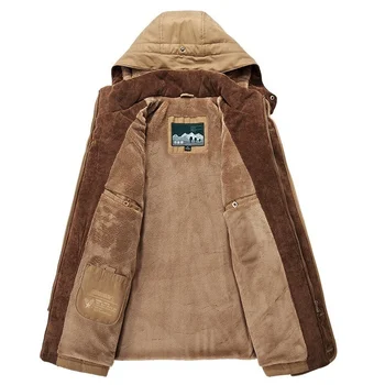 2023 Téli Dzseki Férfi Polár Kapucnis Kabát Sűrűsödik Meleg Zubbonyok Férfi Kabátok Outwear Kalap Levehető Szilárd Divat Kabát Kabát