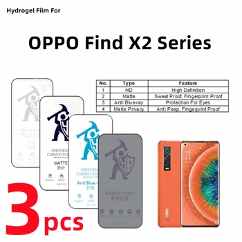 3pcs HD Hidrogél Film OPPO find X2 Pro Matt Képernyő Védő OPPO find X2 Neo Lite Eye Care Anti-Spy Védőfólia