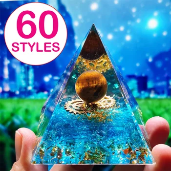 60 Minták Kristálygömb Figurák Piramis Gyanta Anyag Esztétikai Szoba Dekoráció Ajándék Artware Kézzel Készített Kézműves Modern Egyszerűség