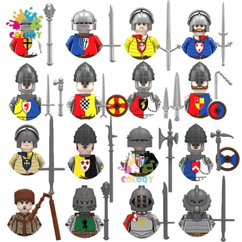 A Gyerekek Játékokat Középkorban Pajzs Katonák Építőkövei Skót Kard A Harcos Mini Figurák Játékok A Gyerekeknek, A Gyermekek Ajándékok