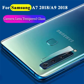A kamera Lencséje a Film védőüveg A Samsung Galaxy A7 2018 A9 7a 9a 7 9 Biztonsági Vissza Edzett Gelaksi Képernyő Védő