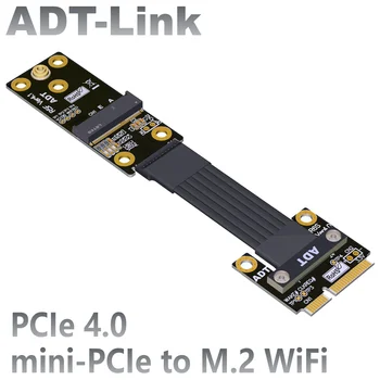 ADT-Link PCIe 4.0 mini-PCIE M. 2 WiFi Kelő Kábel mPCIe Vezeték nélküli Kártya Adapter M. 2 Kulcs A. E Slot Kiterjesztését Viszont 90&180 Fokos