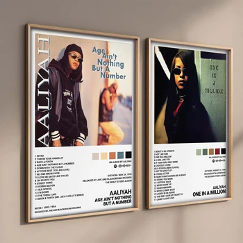 Aaliyah amerikai Énekesnő, Zenei Album Borító Egy Millió Vászon Festmény Nyomtatás, Plakátok Szoba Wall Art lakberendezés Képek