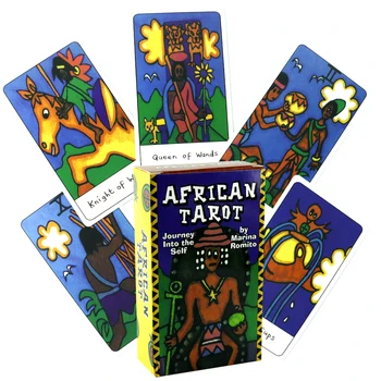 Afrikai Tarot Fedélzet Marina Romito Kártya Pakli Játék, társasjáték Magas Minőségű jövendőmondás Oracle Ajándék PDF Útikönyv