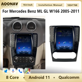 Android 11 autórádió Mercedes Benz ML, GL W166 X166 2005-2011 Qualcomm Multimédia Lejátszó GPS Navi Vezeték nélküli Carplay DSP Egység