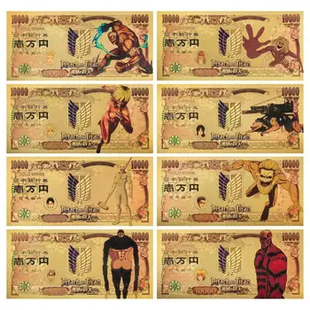Anime Eren Jaeger Támadás Titán Mikasa Ackerman Bertholdt Hoover Reiner Braun Megemlékező bankjegyek Karácsonyi, születésnapi ajándék