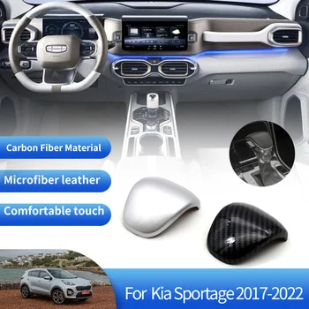 Autó Felszerelés váltógomb Fedezze Trim Matrica Szénszálas Nézd lakberendezés Alkatrész Kia Sportage R QL MK4 2017~2021 2022 2020