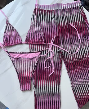 BBR Womwn szexi fürdőruha bikini három darab pant strandcuccot