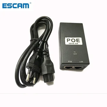 ESCAM CCTV Biztonsági 48V0.5A 15.4 W POE adapter POE Injektor Ethernet hatalom POE IP Kamera Telefon PoE Tápellátás