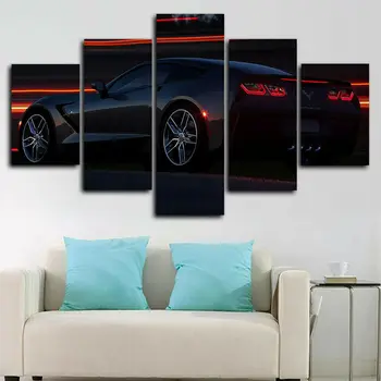 Este Autó 5 paneles Vászon Nyomtatás Wall Art lakberendezés Poszter HD Képek Nyomtatása a Szoba Decor Festmények 5 Db