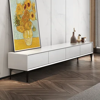Hordozható TV konzolok szekrény fehér Modern stílusú Design Félretették TV flor állni nappali mueble TV moderno szalon bútorok MQ50DS