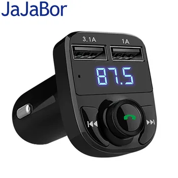 JaJaBor FM Transmitter Bluetooth Autós Készlet Handfree Autós MP3 Lejátszó Feszültség Érzékelés zajszűrés Dual USB Autós Töltő