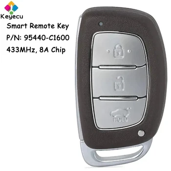 KEYECU Csere Okos Távirányító Autó Kulcs 3 Gombok 433MHz 8A Chip Hyundai Sonata 2018 2019 Fob P/N: 95440-C1600