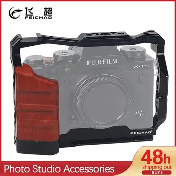 Kamera Ketrec Fujifilm XT5 védőtok FUJI X-T5 gyorszáras Tartó Kiterjesztése Rig Hideg Cipő Mount Fa Markolat