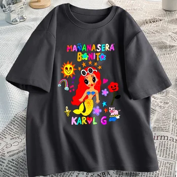 Karol G Manana Sera Bonito T-shirt Holnap Lesz Szép póló a Nők a Férfiak La Bichota Póló Nyári Nő O-nyakú Felső Póló