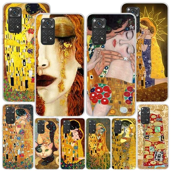 Kiss Gustav Klimt Kijelölt Phnoe Esetben a Xiaomi Redmi Megjegyzés 12 11 11E 11 10 10 Pro Plus 9 9S 11T 9T 8 7 8 tonna Globális Egyedi Borító