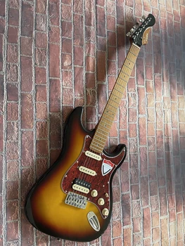 Klasszikus ST elektromos gitár, high-end pickup a felkelő nap színátmenet test, kiváló ár-érték arány