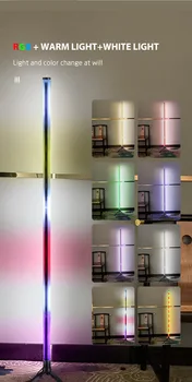 LED állólámpa Okos Távirányító Modern Sarok állólámpa Légköri Állandó Állni Fény Karácsonyi Dekor Világítás