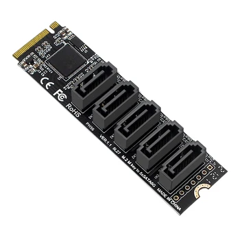 M. 2 M-Key PCI Express SATA 3.0 Merevlemez Csatoló Kártya JMB585 Chipset Bővítő Kártya Adapter Támogatja a Mac OS/Windows /Linux