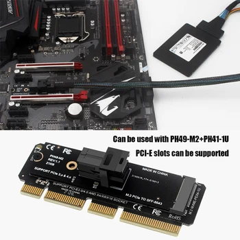 M. 2 NVME U. 2 bővítőkártya Majmot PCIeX4, Hogy SFF8643 Átalakító Kártya 64GT/S Stabil Átviteli Tartozékok Asztali Számítógép