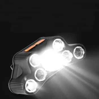 Magas, illetve alacsony LED fényszóró zseblámpa 18650 akkumulátor LED USB Újratölthető fényszóró Beépített 14450 akkumulátor kemping/kerékpározás 4 módok