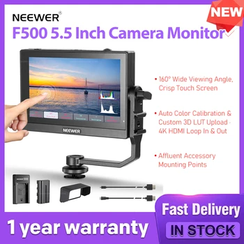 NEEWER F500 5.5 Hüvelykes Kamera Monitor 4K HDMI Hurok & Elő 160° Betekintési Szög, Ropogós érintőképernyő