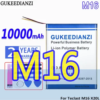 Nagy Kapacitású GUKEEDIANZI Akkumulátor M 16 10000mAh A Teclast M16 X20L 2-vezetékes Tablet PC Batteria
