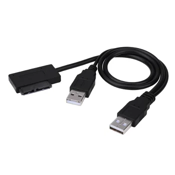 Notebook 7+6Pin Slimline SATA USB2.0 Átalakító Adapter Könnyen Meghajtó Kábel