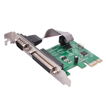 RS232 RS-232 Soros Port COM & DB25 Nyomtató, Párhuzamos LPT Port PCI-E PCI Express Kártya Adapter Átalakító WCH382L Chip