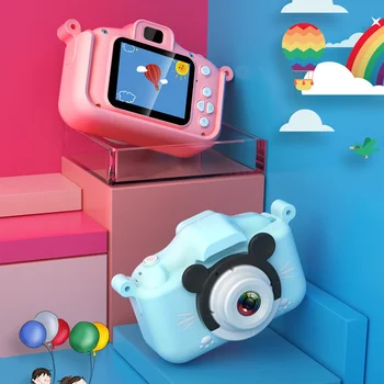 Rajzfilm Gyerekeknek Digitális Fényképezőgép Játékok 1080P HD Gyermekek Kamera Videó Felvevő Kamera Oktatási Ajándék Dual Kamera gyerekeknek