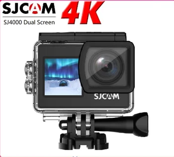 SJCAM Akció Kamera SJ4000 Kettős Képernyő 30PFS WIFI Motorkerékpár Kerékpár Sisak Vízálló Kamera Sport Videó DV 4K Kamera