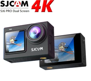 SJCAM SJ6 Pro Dual Screen Akció Sisak Sport DV Kamera Vízálló 4K 60FPS Kettős Képernyő 6 tengelyű Giroszkóp Stabilizáció 165° FOV