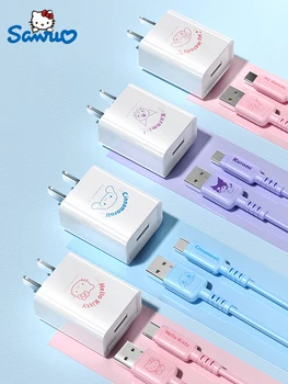 Sanrio C Típusú Villám Töltő Kábel Készlet Kawaii Kuromi Hello Kitty Dallam Ajándékok Cinnamoroll Adatok Vonal A Huawei IPhone Xiaomi