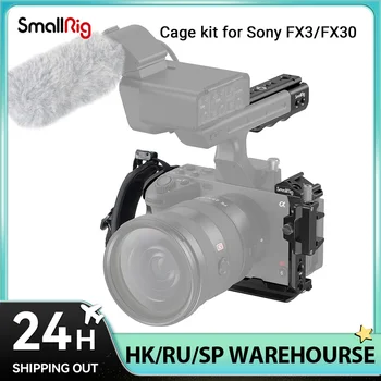 SmallRig Teljes Kamera Ketrec Rig készlet Sony FX3/FX30 Kábel Bilincs Hideg Cipő NATO Vasúti Sony FX3 Mozi Kamera DIY Készlet