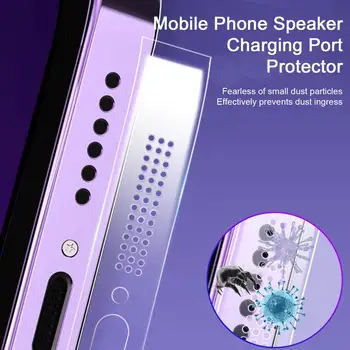Telefon Por Film Integrált Védelem Telefon kihangosító, Világos, Vékony Film, Telefon kihangosító, Fedél Telefon Jack Védő iPhone 13 14