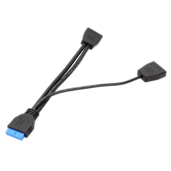 USB-19-Pin Fejléc Hosszabbító Kábel 1 2 Dupla Portok Tartós, Számítógép Alaplap, USB Elosztó Pin-PCIE