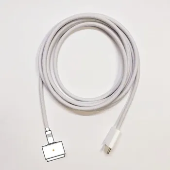USB-C Típusú Női Mágneses 1 2 Adapter Fonott Kábel MacBook Air Pro A1389 A424 A1181 A1184 A1330 A1278 töltőadapter