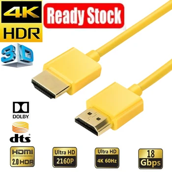 Ultra Slim HDMI Kábel 36AWG 4K 2.0 HDMI kábel ethernet HDMI ARC-CEC HDMI 2.0 cabl kábel PS5 Xbox sorozat X PS4 pro HDTV