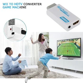 WII, HDMI-kompatibilis Átalakító 1080P Adapter 3,5 mm-es Audio PC HDTV Monitor