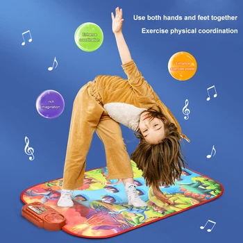 Zene Mat Játékok, elemes Billentyűzet Mat Korai fejlesztő Játék Zenei Billentyűzet Playmat Montessori Játékok Fiúk Lányok