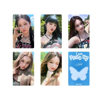 kpop 5db/set (G), I-DLE World Tour koncert helyszíne a heti kártya Album lomo kártya nyomtatás, fotó képzőművészeti SOYEON YUQ IMINNIE GIDLE kártya