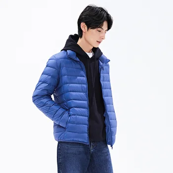 Őszi Téli Férfi Kabát 90% - Os Kacsa Kabát Ultra Könnyű Vékony, Tavaszi Kabátok Divat Emberek Állnak Felsőruházat Galléros Kabát