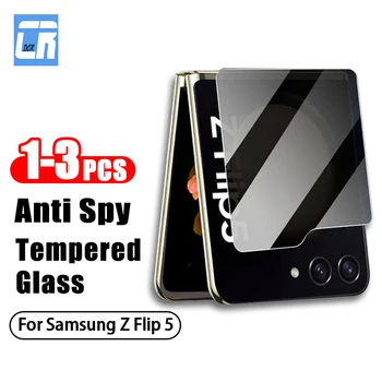 1-3PCS Adatvédelmi Képernyő Védő Samsung Galaxy Z Flip5 Anti-spy Edzett Üveg Samsung Z Flip 5 5G Védőfólia