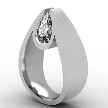 925 Sterling Ezüst a vvs1 Gyémánt 2 Karátos Ékszer Gyűrű Női Luxus Anillos Bizuteria Drágakő 2 Karátos Gyémánt jegygyűrű